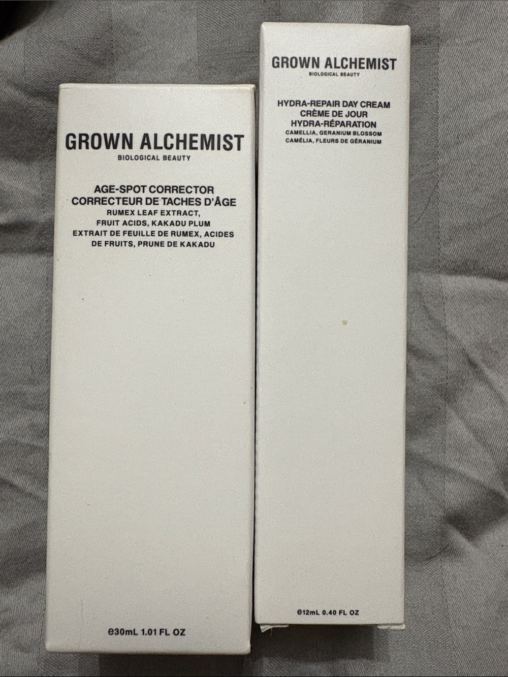 Grown Alchemist White Skincare bundle Age-Spot Corrector& Hydra-Repair Day Cream
